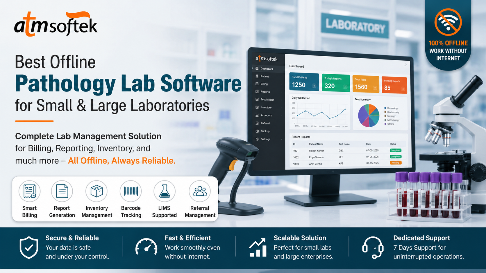 Offline Pathology Lab Software